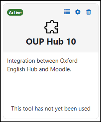 Moodle Oxford English Hub Integration interface